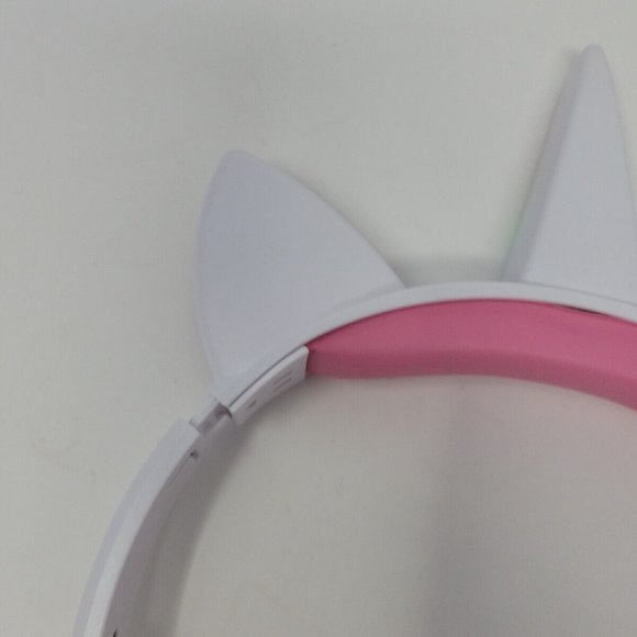 Art+Sound Unicorn LED Light Up Folding Headphones 3.5mm Wired White Pink Glam - Picture 5 of 14